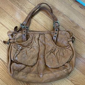 TOSCA BLU CAMEL SHOULDER BAG LEATHER AMAZING RARE